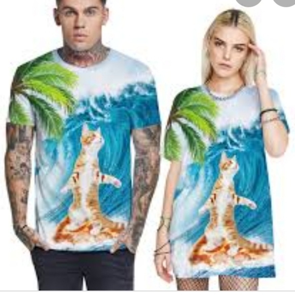 aldeaone Other - Aldeaone Tropical Cat Surfer on Pizza sz L